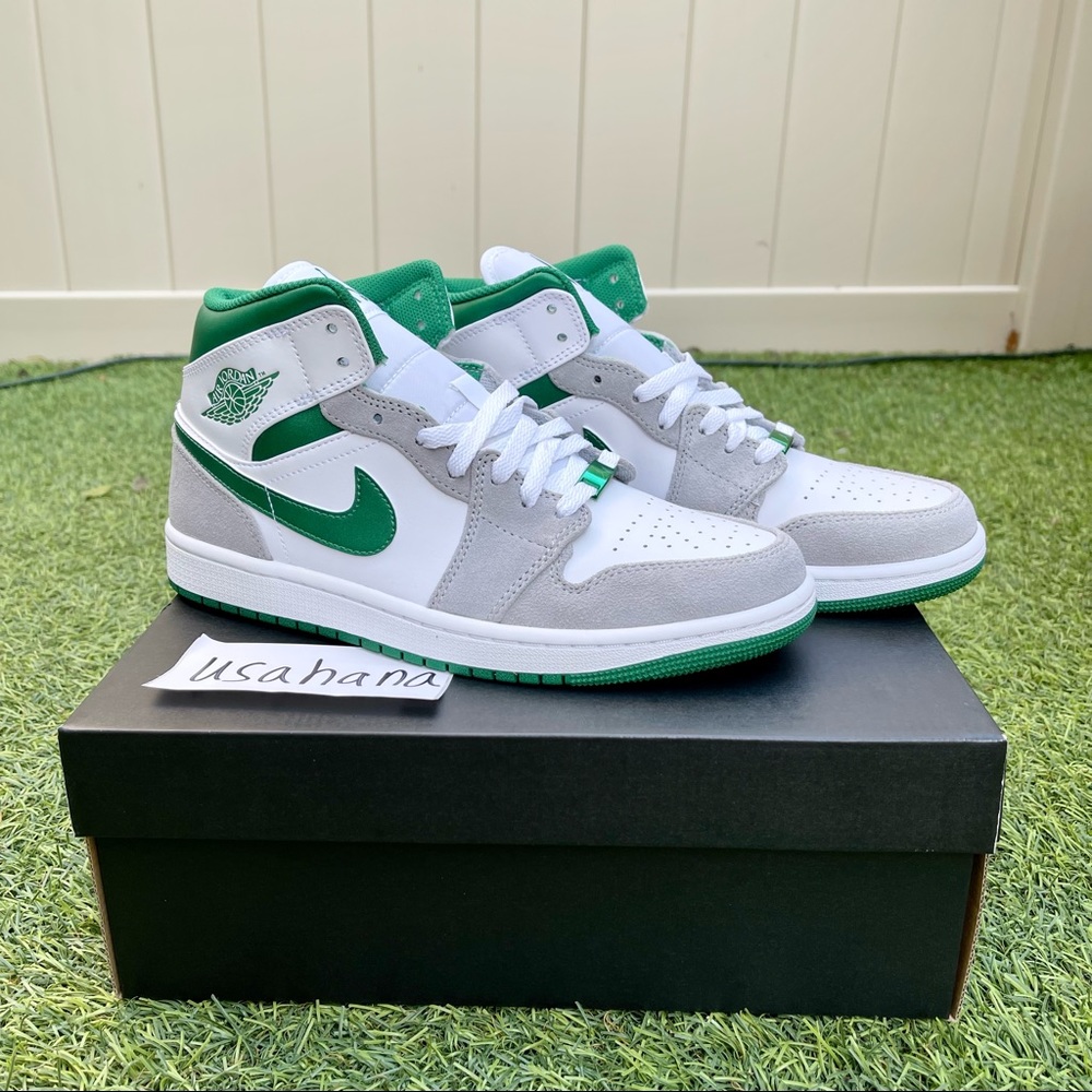 Nike air Jordan 1 Mid grey green - Picture 3 of 4